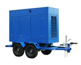 ТСС ЭД-300-Т400-2РПМ16 в погодозащитном кожухе на прицепе с АВР